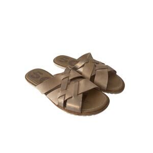 Sorel Ella Slide Natural Tan 8.5 Women’s Sandal Summer Vacation Resort Wear